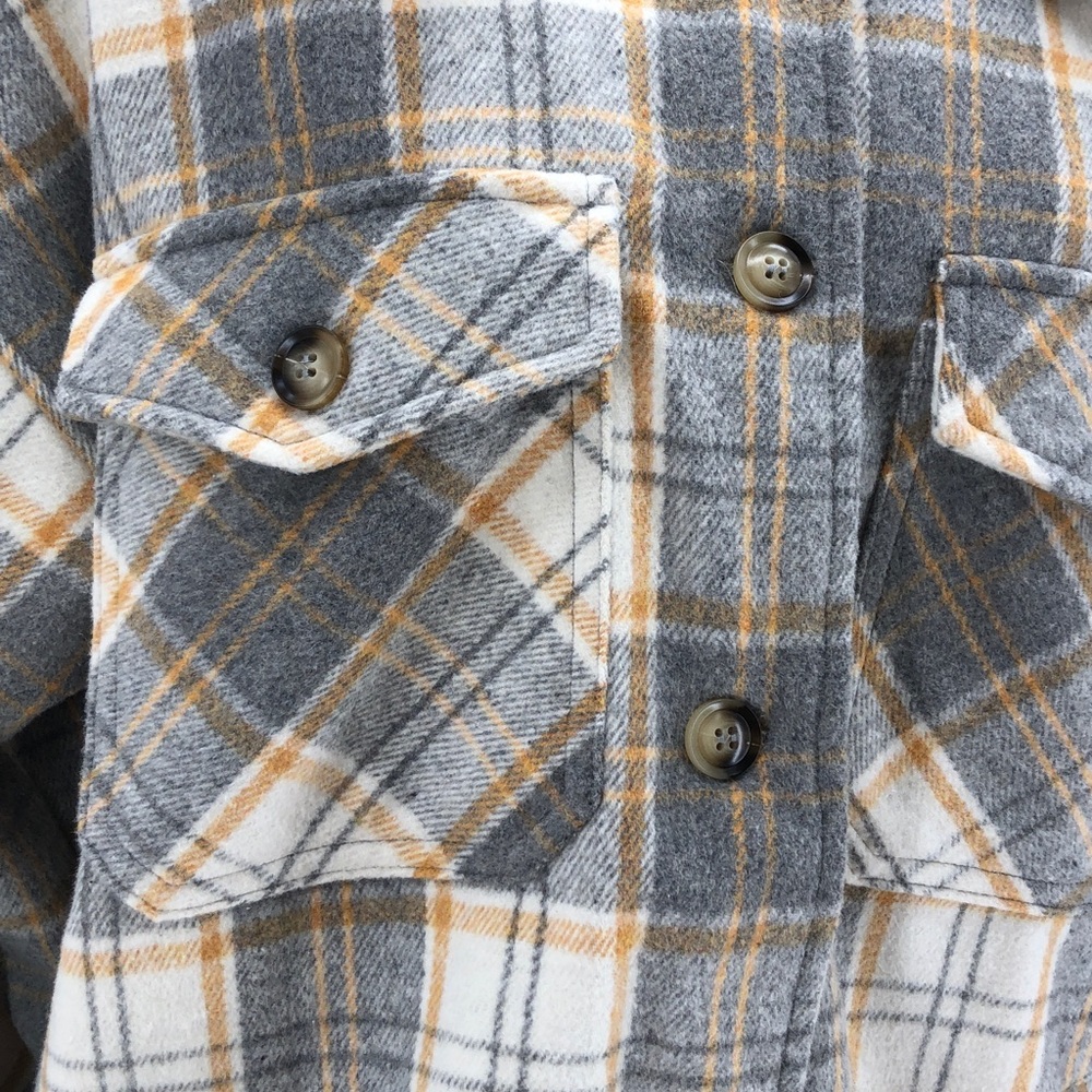 New In Front Button Multi-Colored Plaid Jacket Si… - image 5